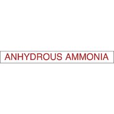 NH3 SAFETY DECAL - 4" "ANHYDROUS AMMONIA" RED