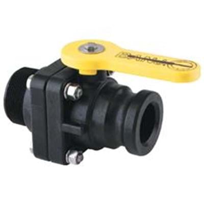 BANJO 2" STUBBY VALVE, 2" MPT X 2" MALE CAMLOCK