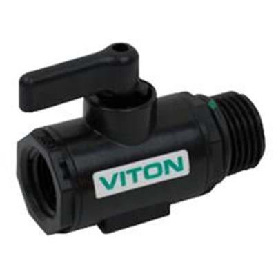 BANJO 3/8X1/2 POLY MICRO VALVE, 3/8" FPT X 1/2"MPT
