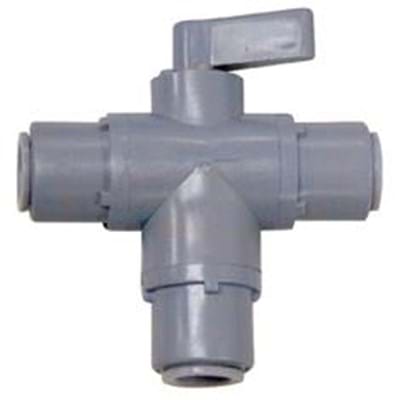 AUTO LOCK 3/8" OD PVC 3-WAY BALL VALVE