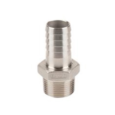 BANJO 1" MPT X 1" HOSE BARB-STAINLESS STEEL